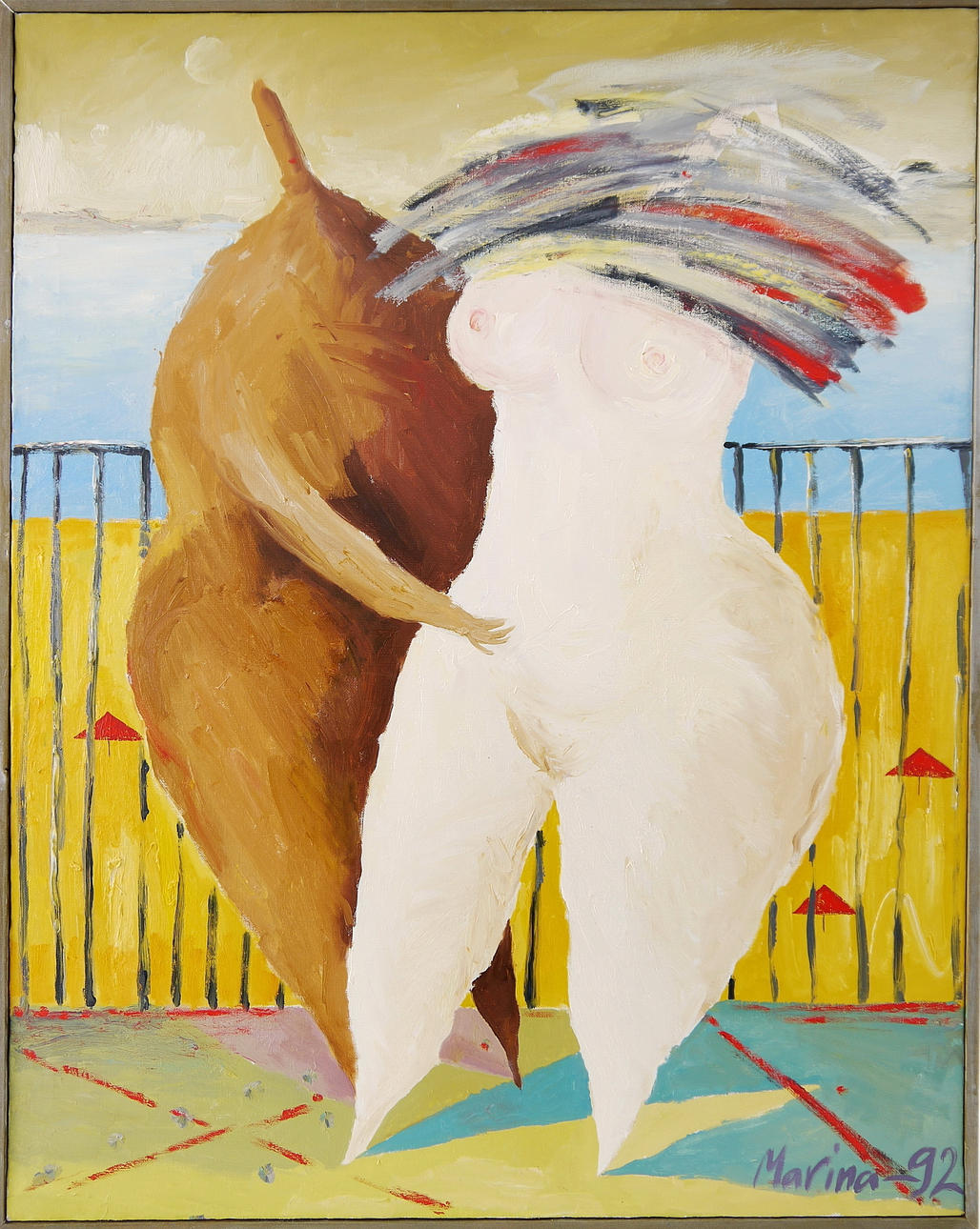 MARINA GERAŠČENKO. Olja på duk, signerad och daterad 92.