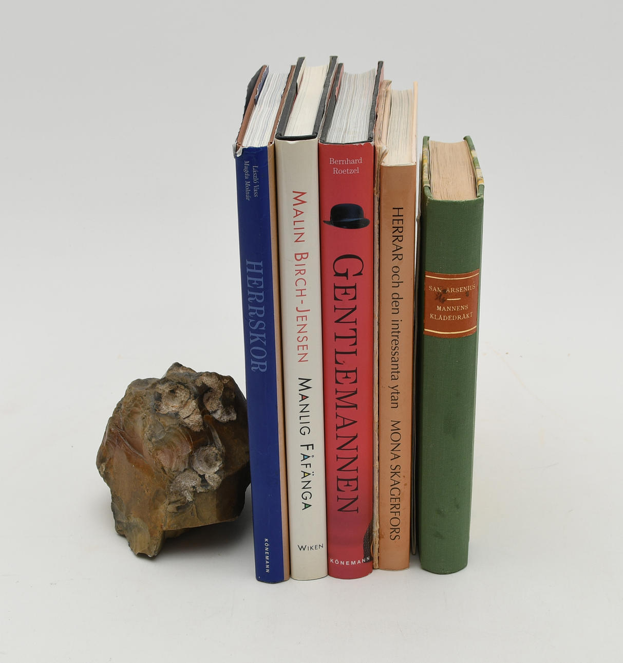 Samling herrmode, böcker. 7 Volymer.