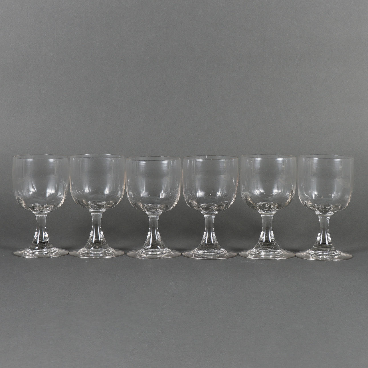 GLAS 6 stycken, handblåsta 18/1900-tal.