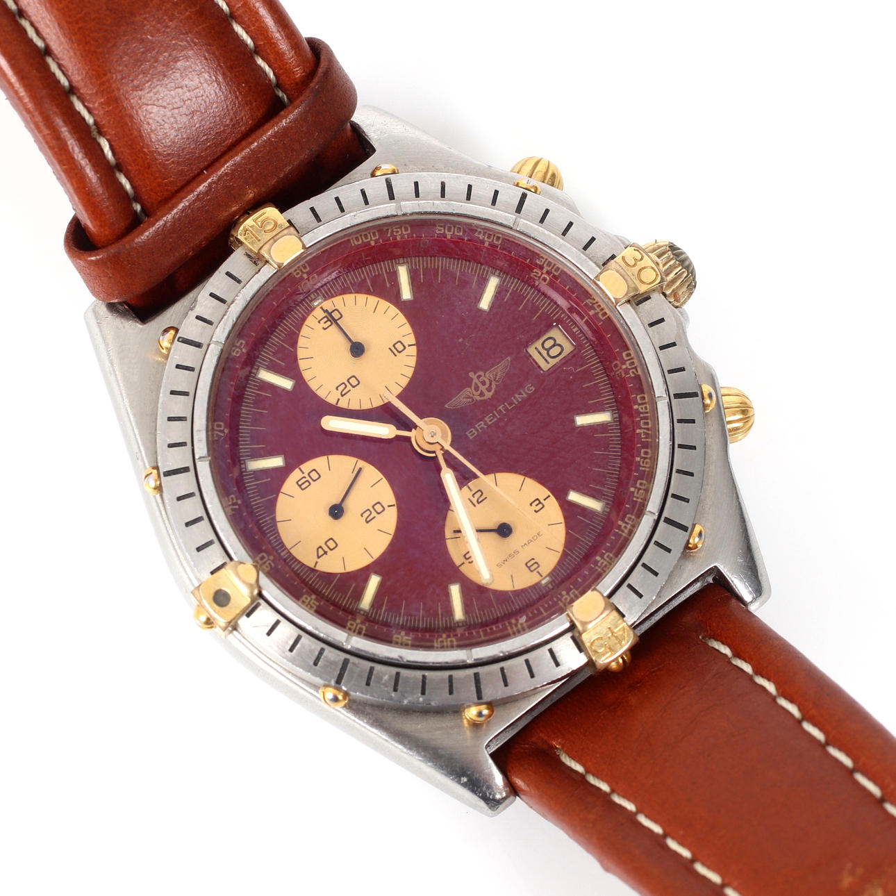 BREITLING. Wristwatch, chronograph.