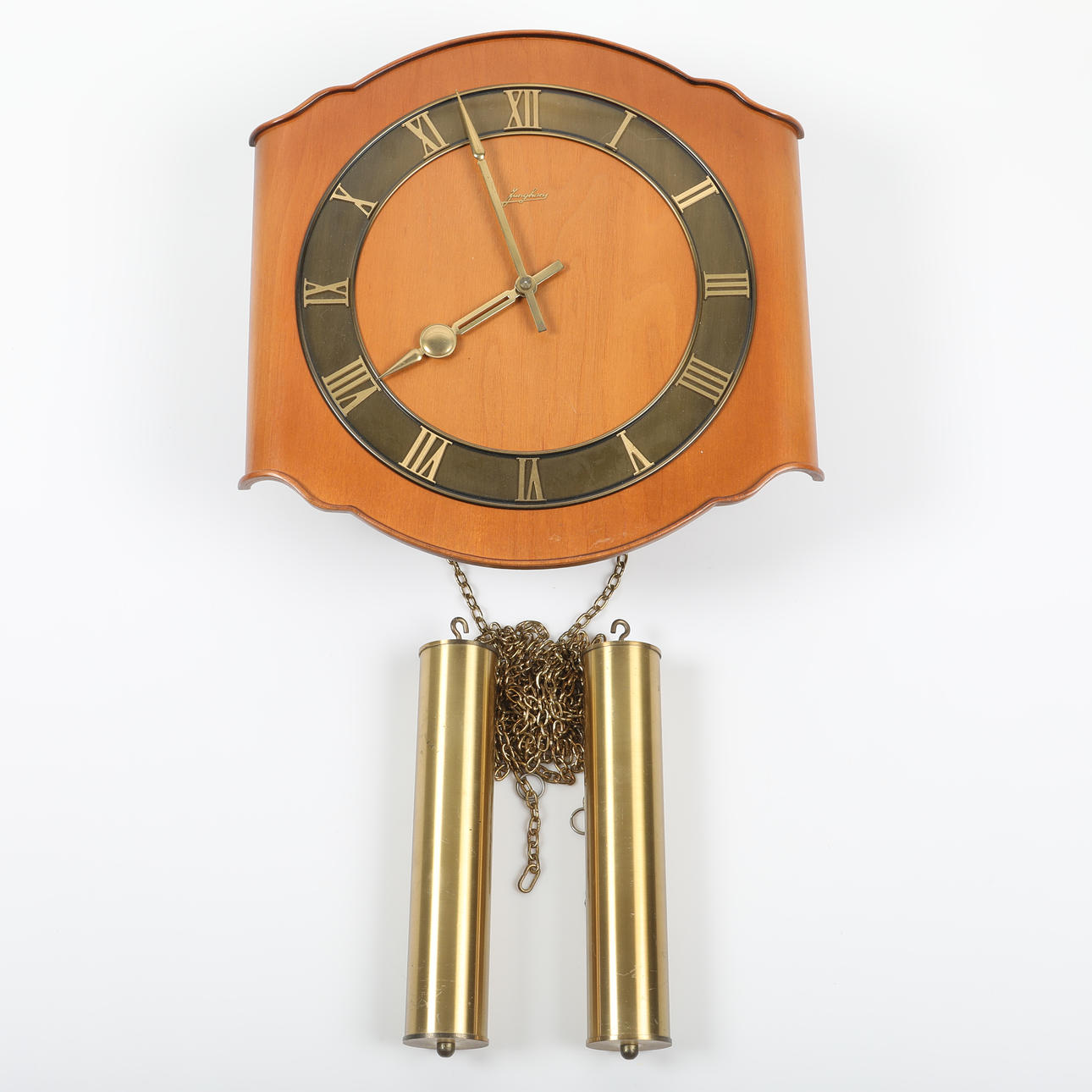 WALL CLOCK, with soldering, teak, Junghans.
