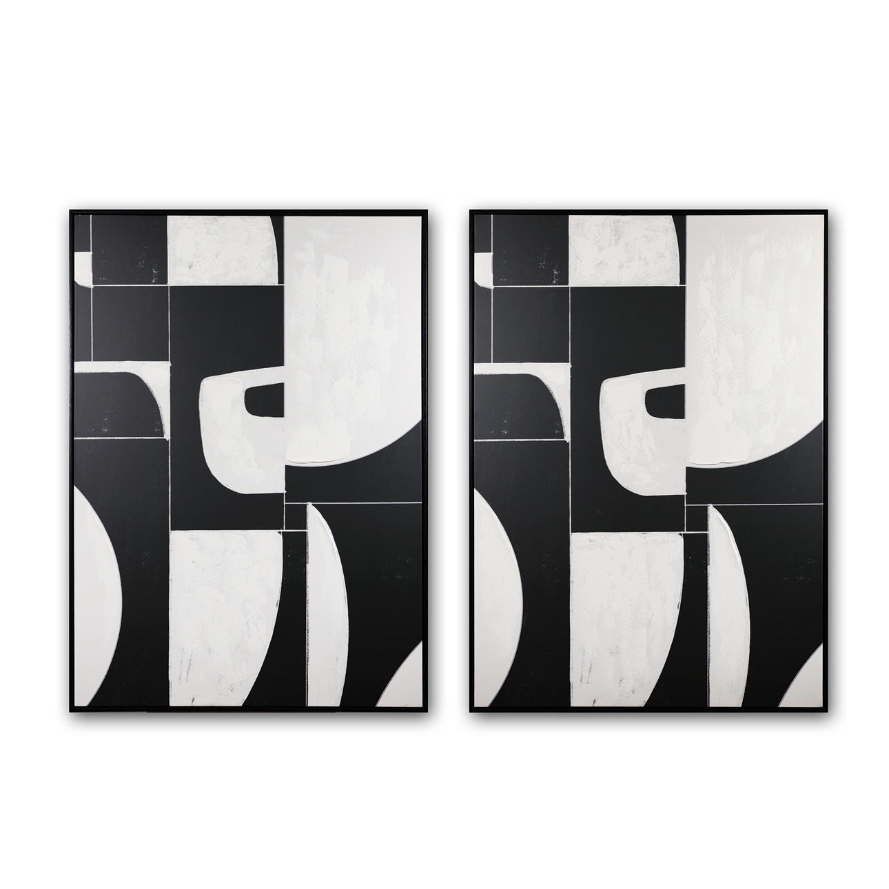 BERKELEY DESIGNS ABSTRACT 38 FRAMED CANVASES, A PAIR. Art - Other ...