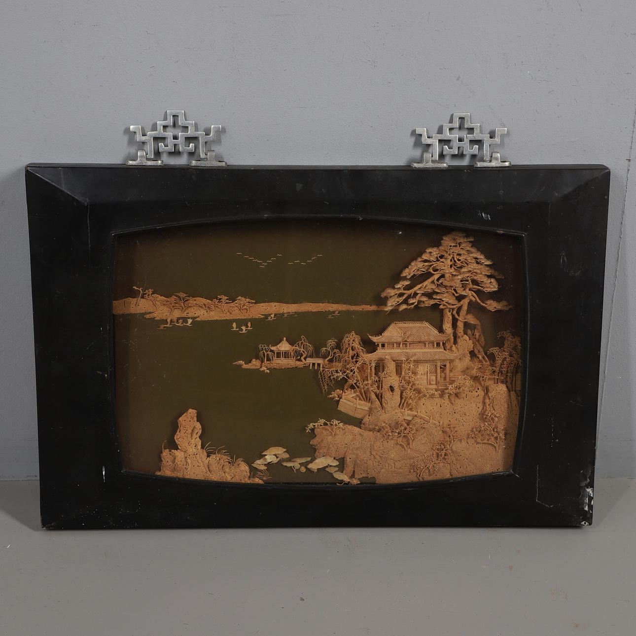 LARGE CHINESE CORK PICTURE.