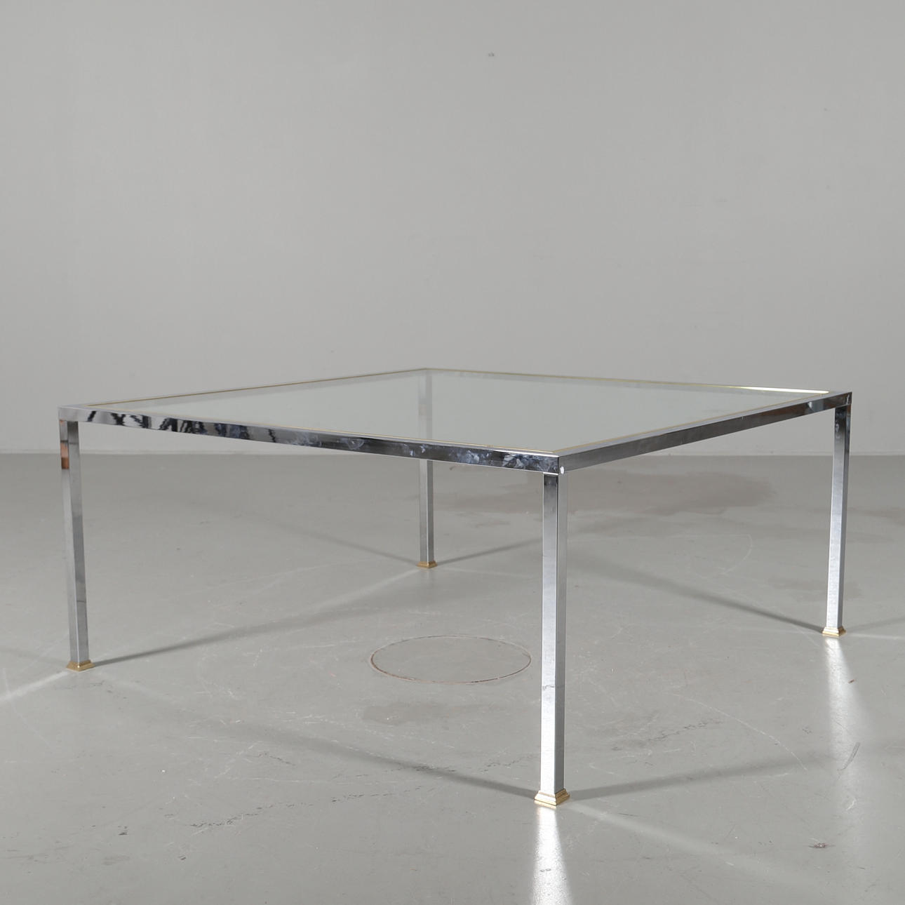 SOFFBORD, glas och metall, 1900-talets andra hälft.