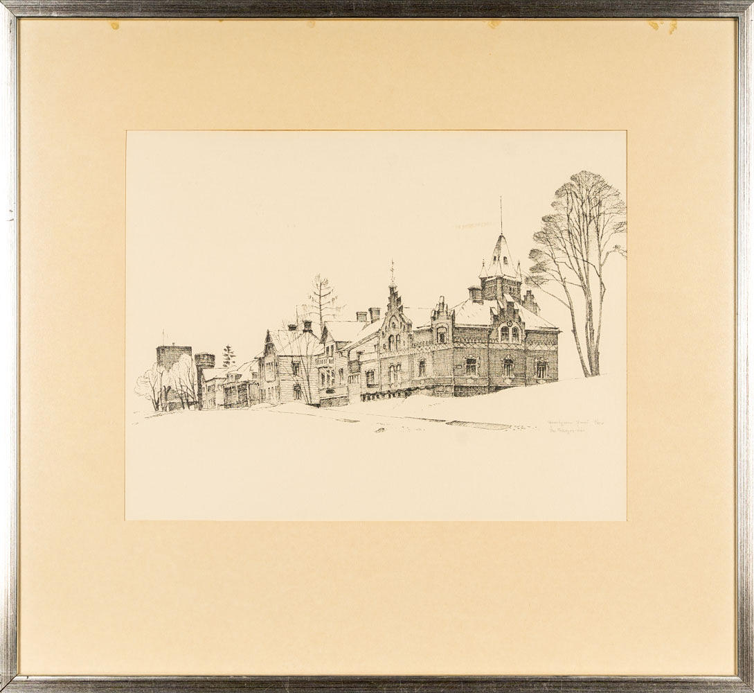 ÅKE PETTERSON NÅW. Lithograph, “Strandgatan Umeå”.