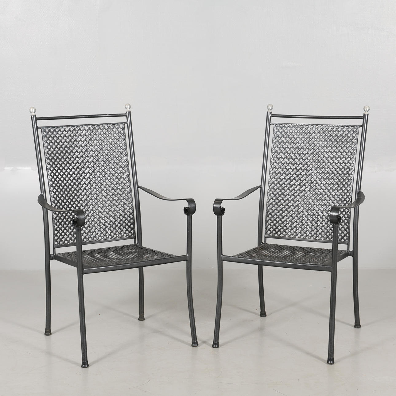 GARDEN CHAIRS, 1 pair, aluminium.