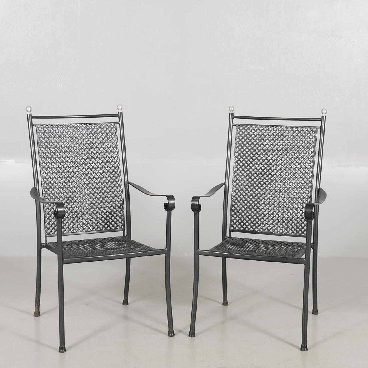 GARDEN CHAIRS, 1 pair, aluminium.