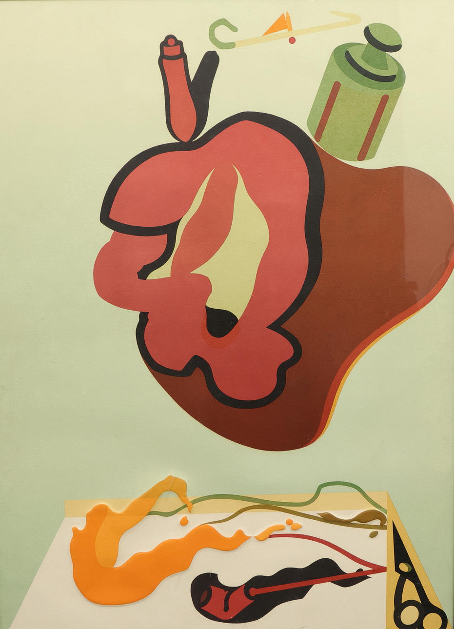 HERVÉ TÉLÉMAQUE. “Le cercle”, lithograph, signed, E.A. and dated 76.