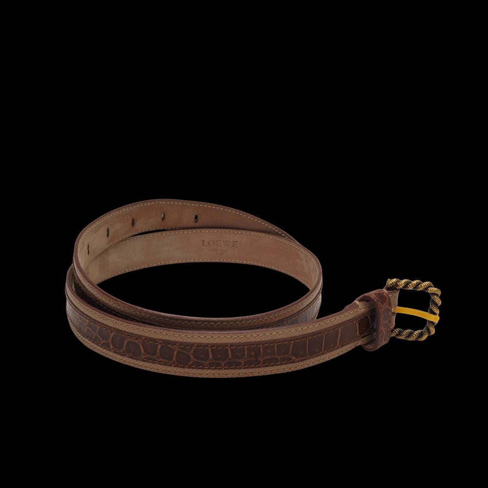 LOEWE. REPTILE LEATHER BELT.