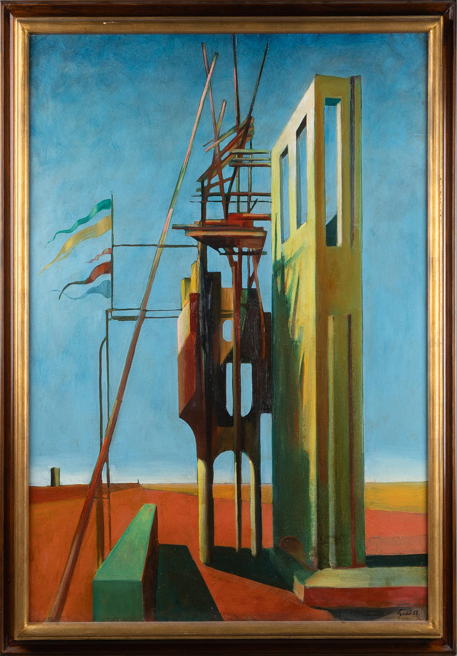 BERTIL GADÖ. “Probhuset”, oil on canvas.