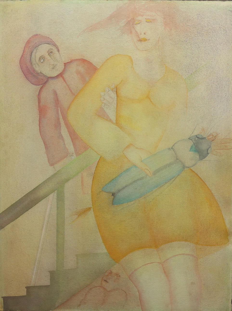 JEAN-CLAUDE SILBERMANN. Watercolour, signed and dated 76.