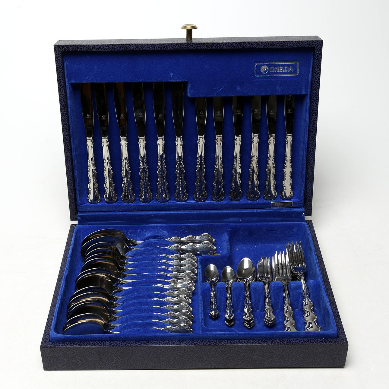 BESTICKLÅDA, 56 delar, rostfritt, i schatull.