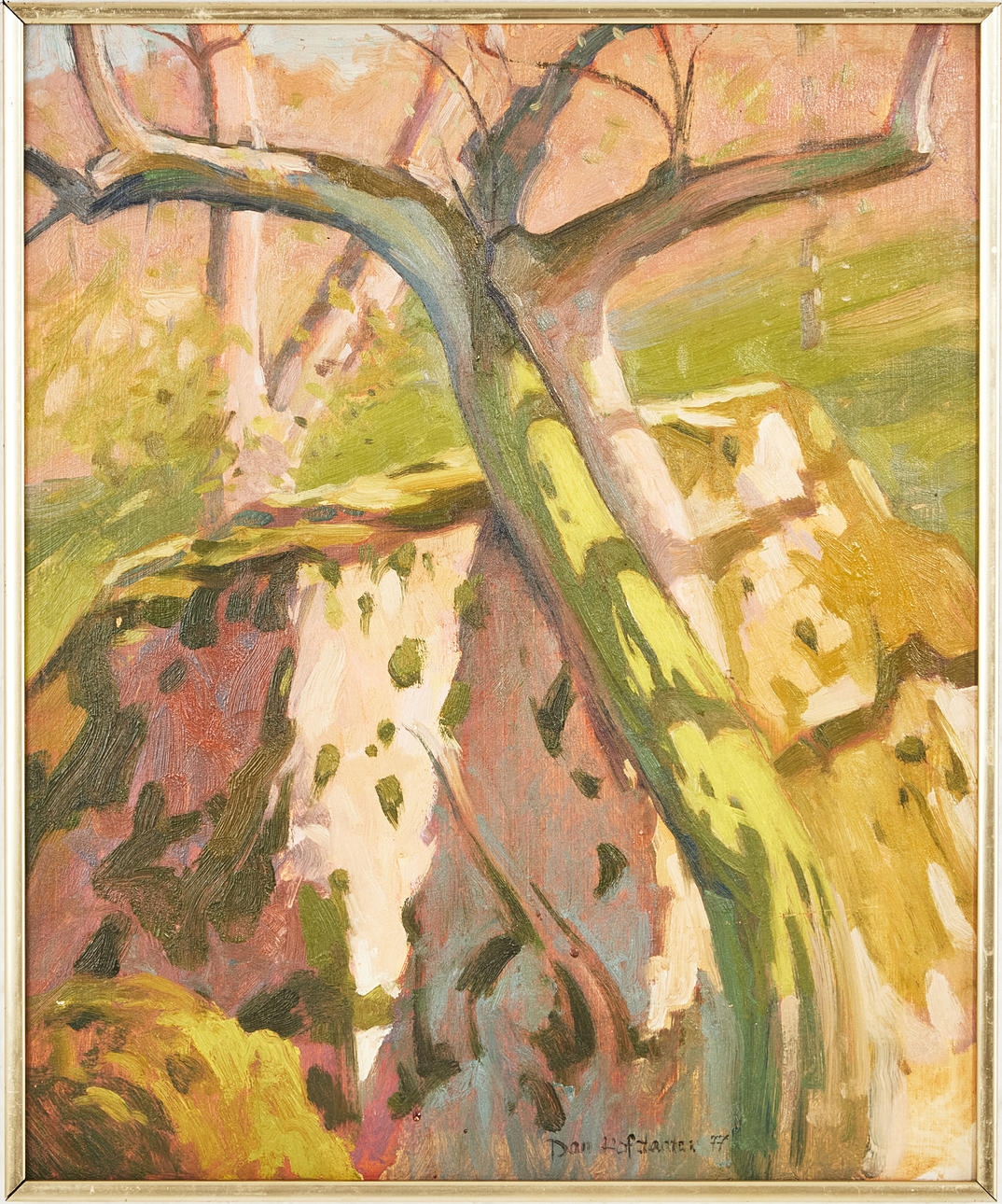 DAN HOFSTADTER (SAMTIDA). “Two trees”, oil on panel.