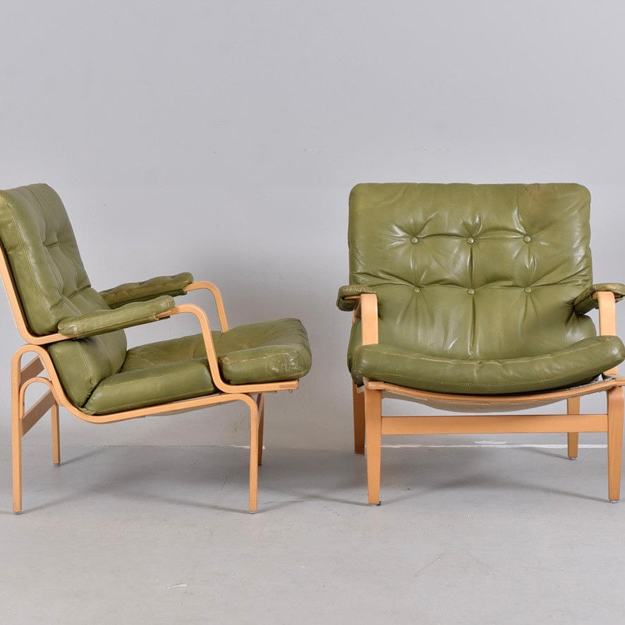 BRUNO MATHSSON. Fåtöljer, ett par, "Ingrid" Dux.