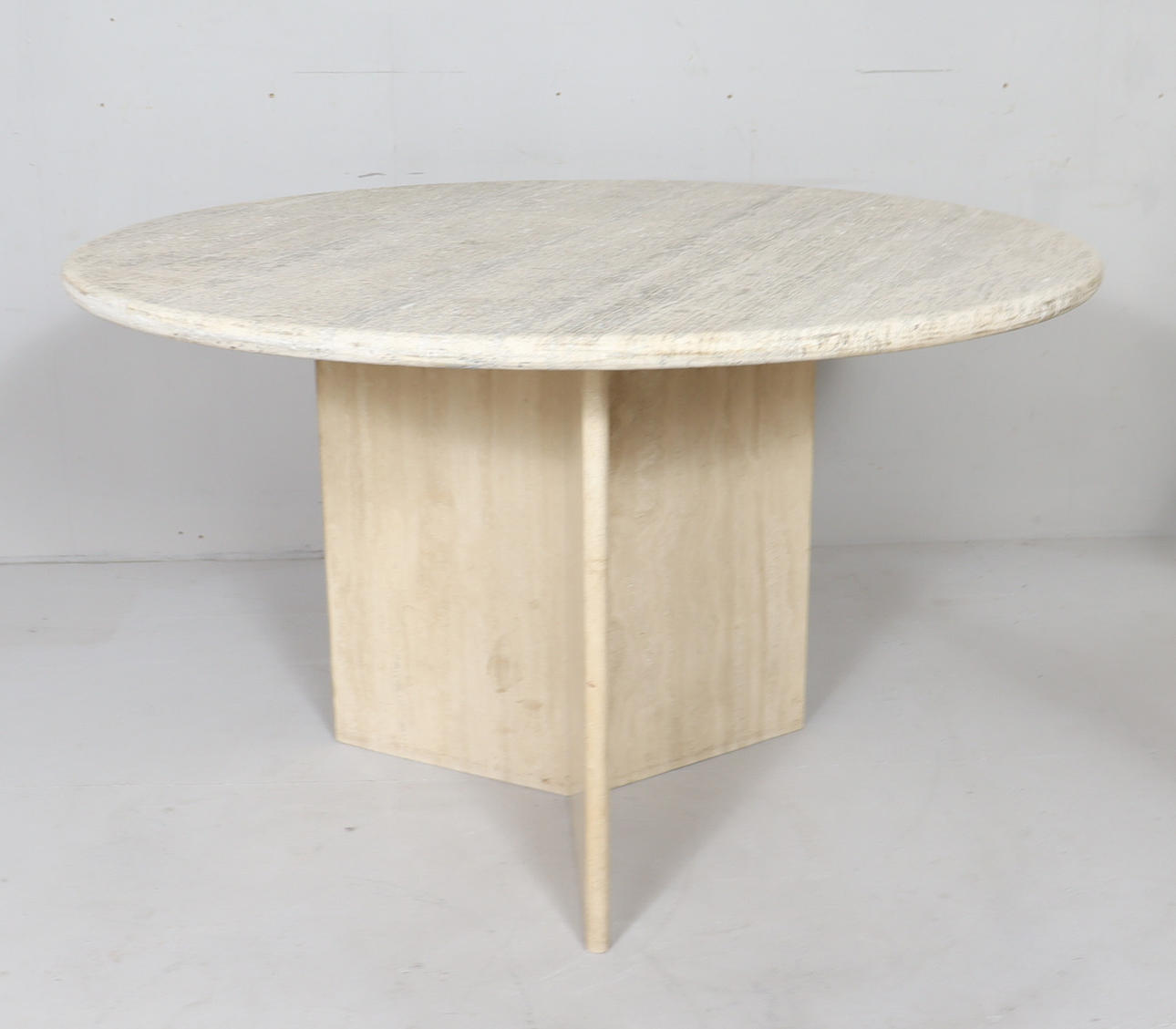 Italian travertine dining table, 1970s.