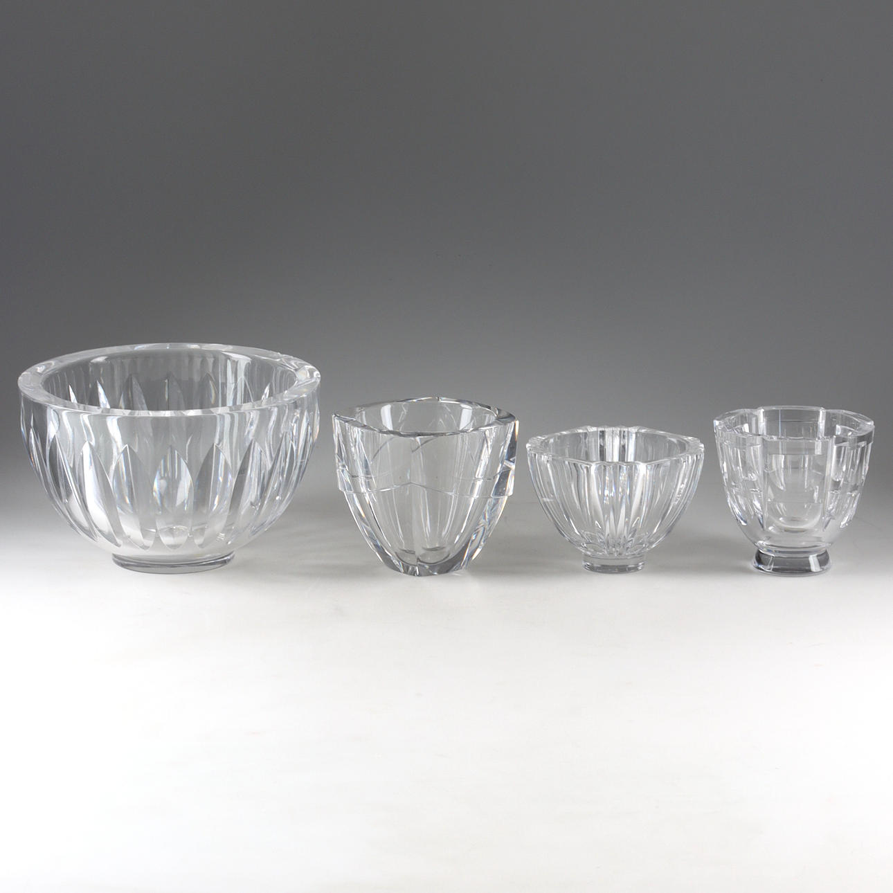 SKÅLAR, glas, Orrefors, Kosta.