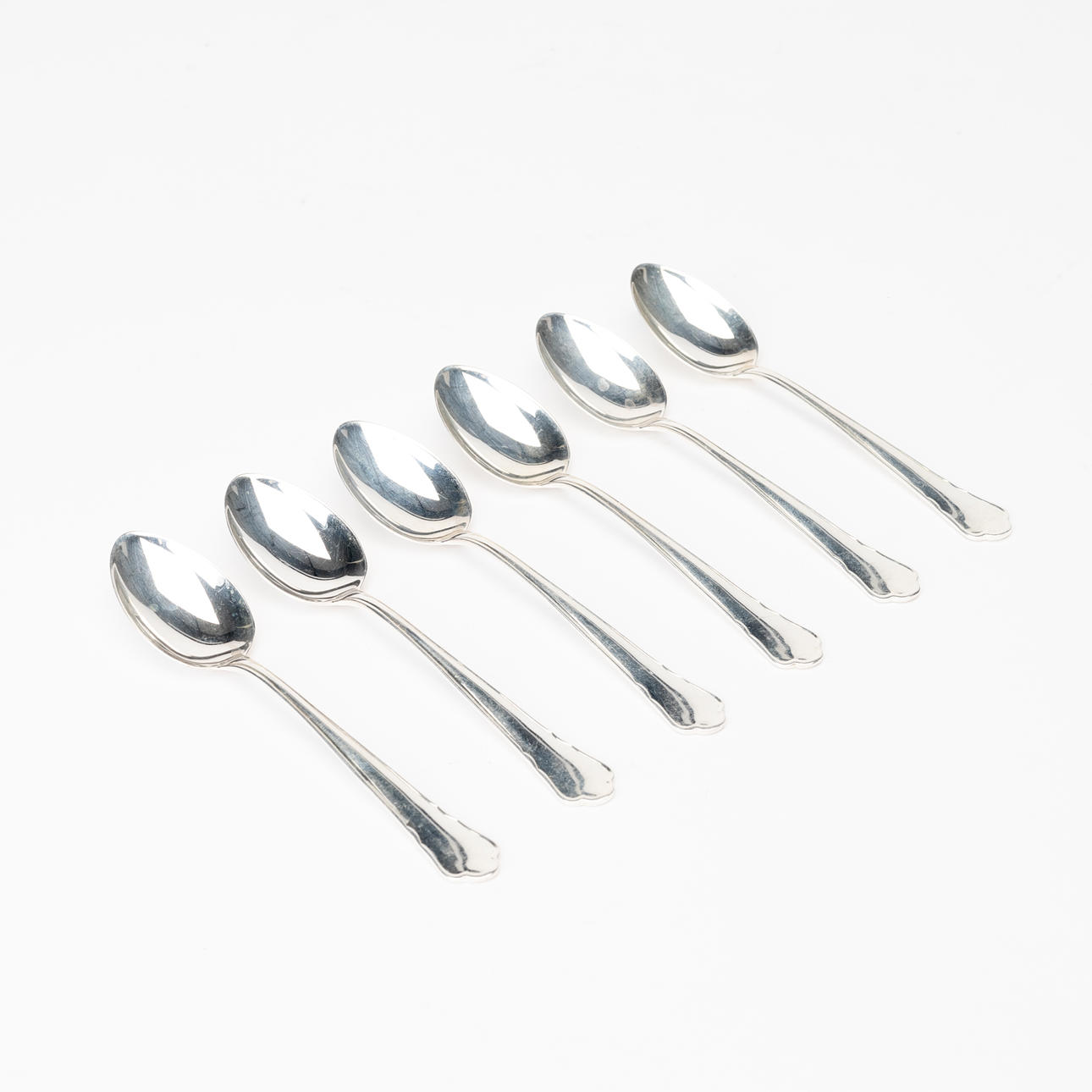 KAFFESKEDAR, 6 st, silver, 1900-tal.