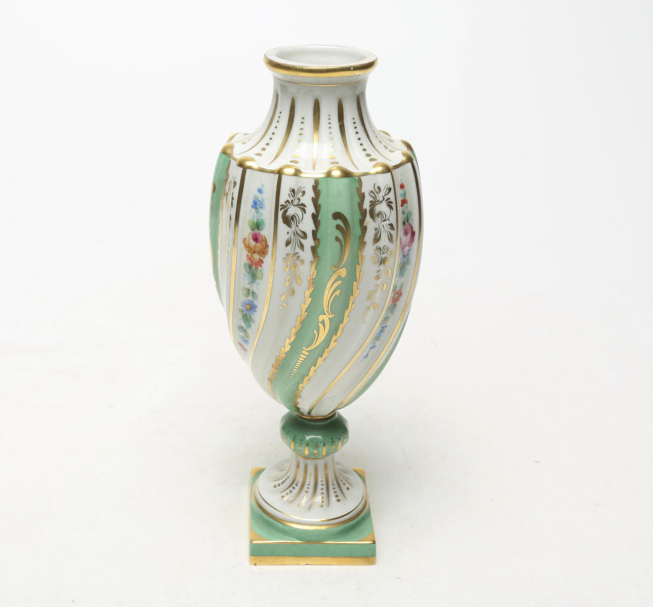 A 20th century porcelain table lamp base.