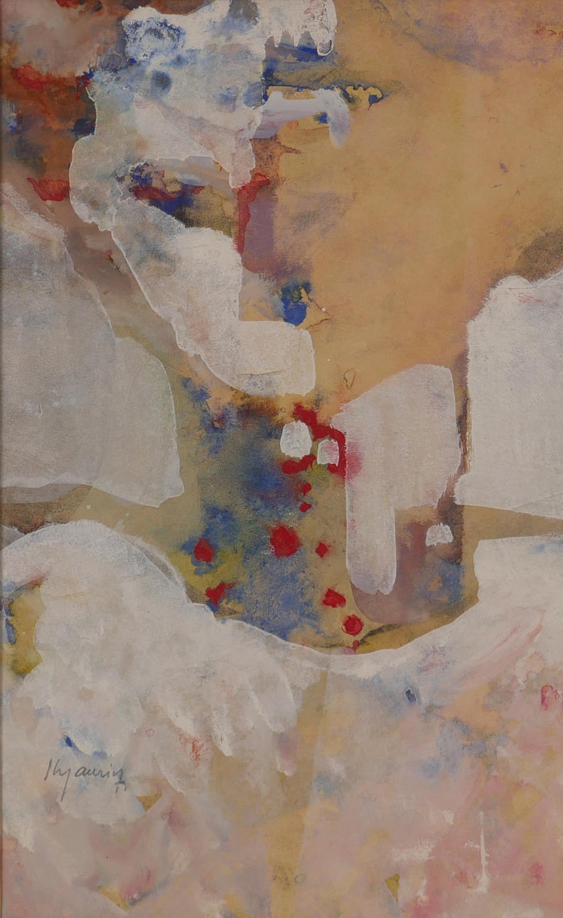 OIDENTIFIERAD KONSTNÄR. Composition, watercolour, signed.