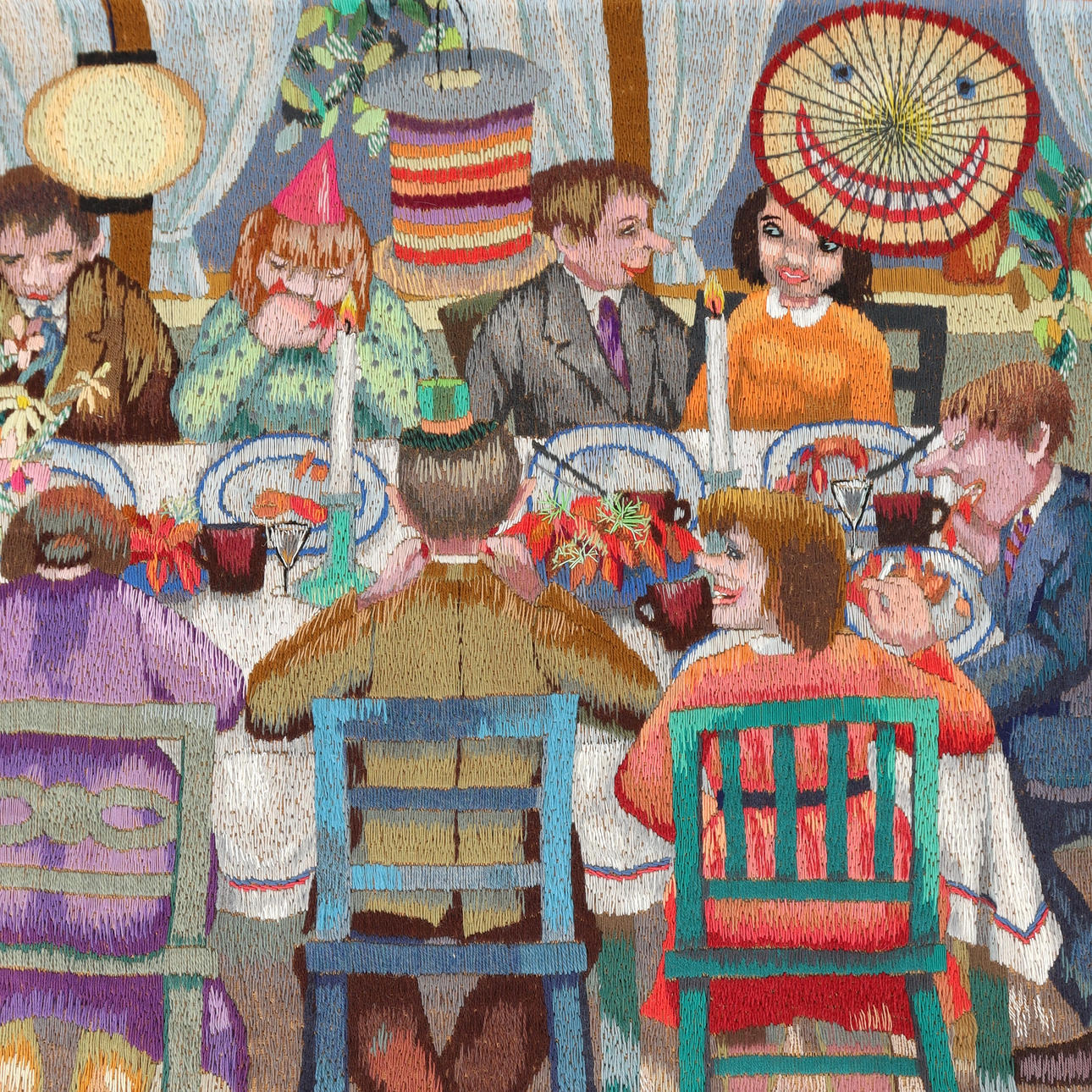 HILDUR LINDGREN WICKBERG. The crayfish disc, tissue/bonded, monogram signed.