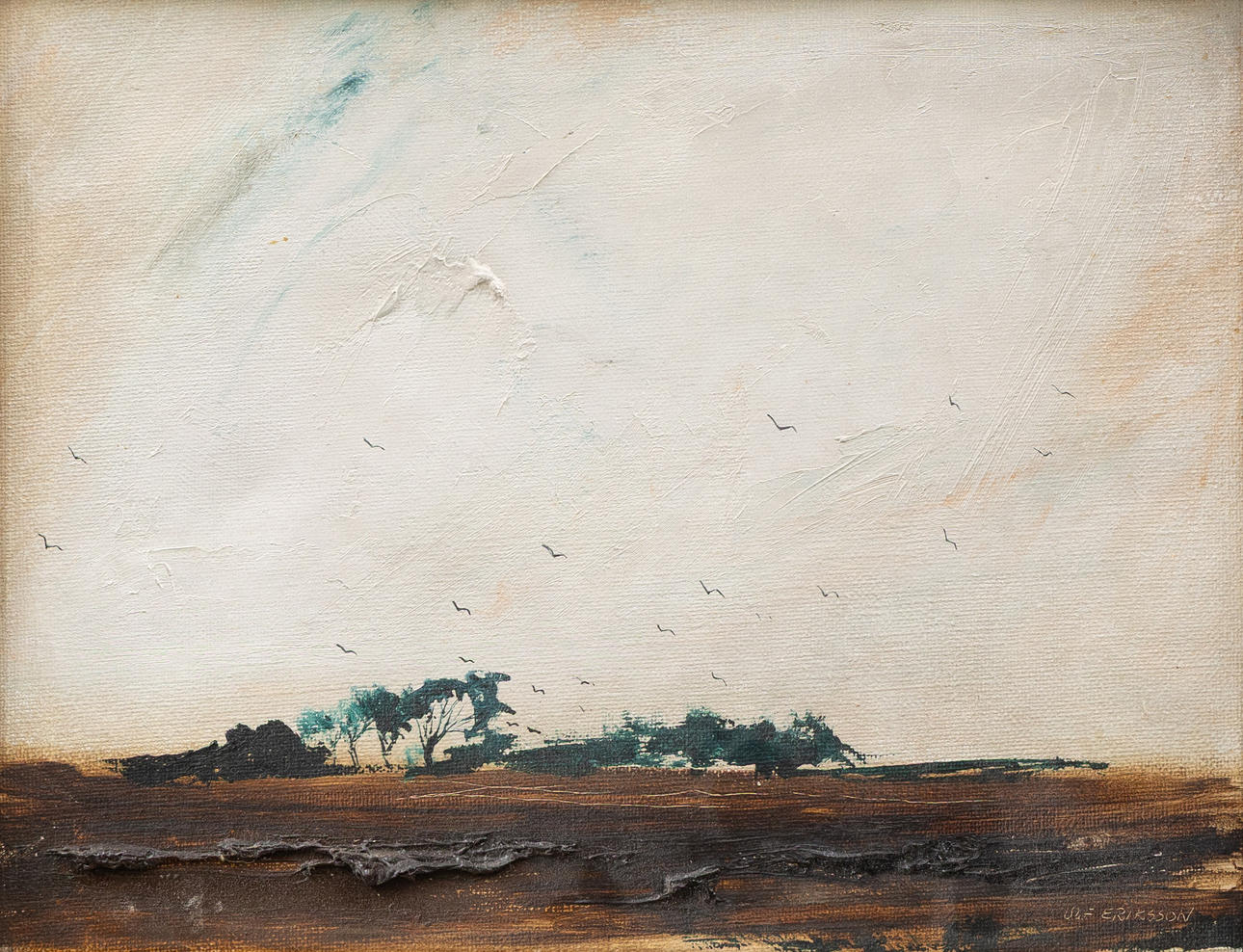 ULF ERIKSSON. Landscape, oil on canvas, signed.