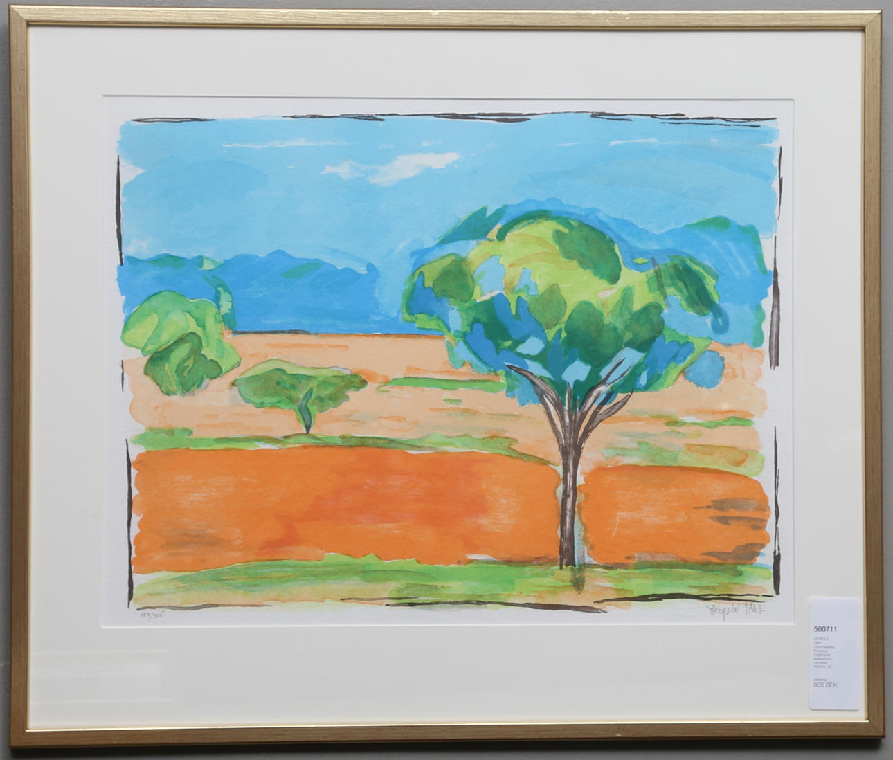 LEOPOLD FARE. "Sommarhetta, Provence". Färglitografi, signerad och numrerad 160/315.