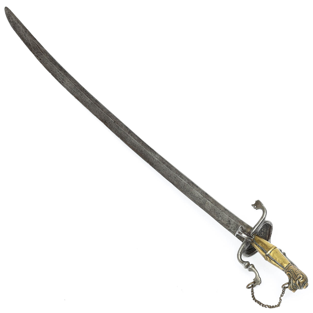 A model Swiss saber, 18th century.