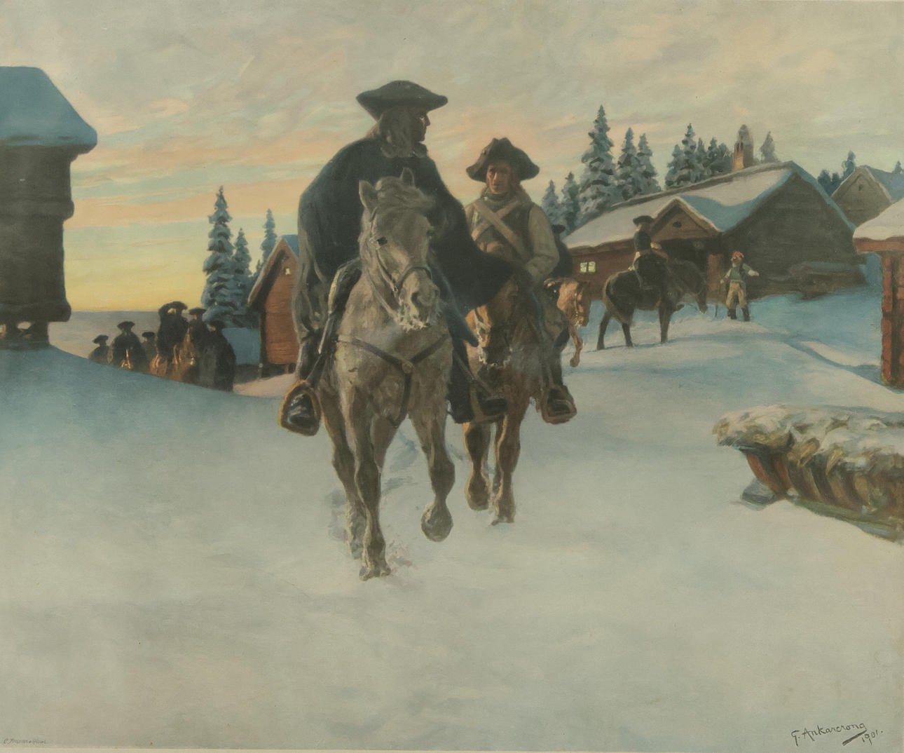 AFTER GUSTAF ANKARCRONA. Graphic sheet, “The Vanguard”.