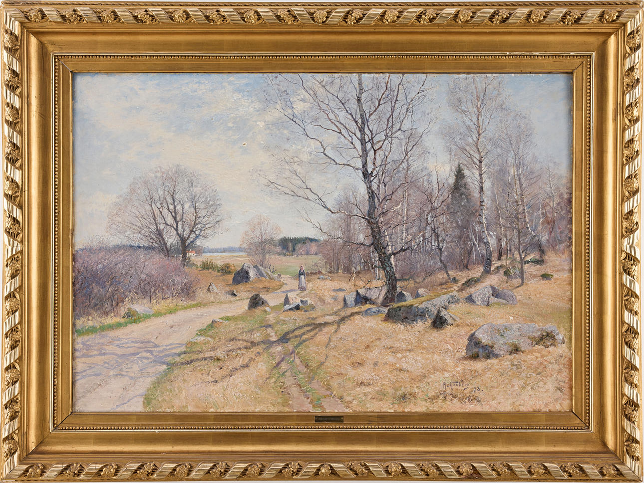 ANTON GENBERG. Spring landscape.