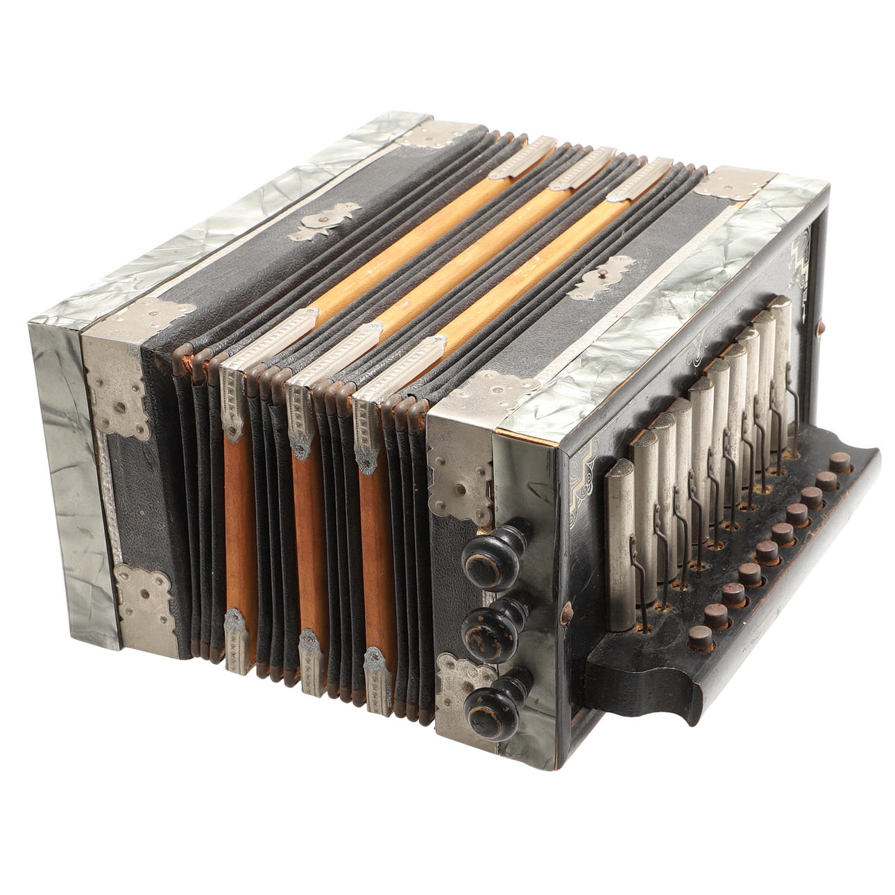 A VINTAGE GERMAN ACCORDION.