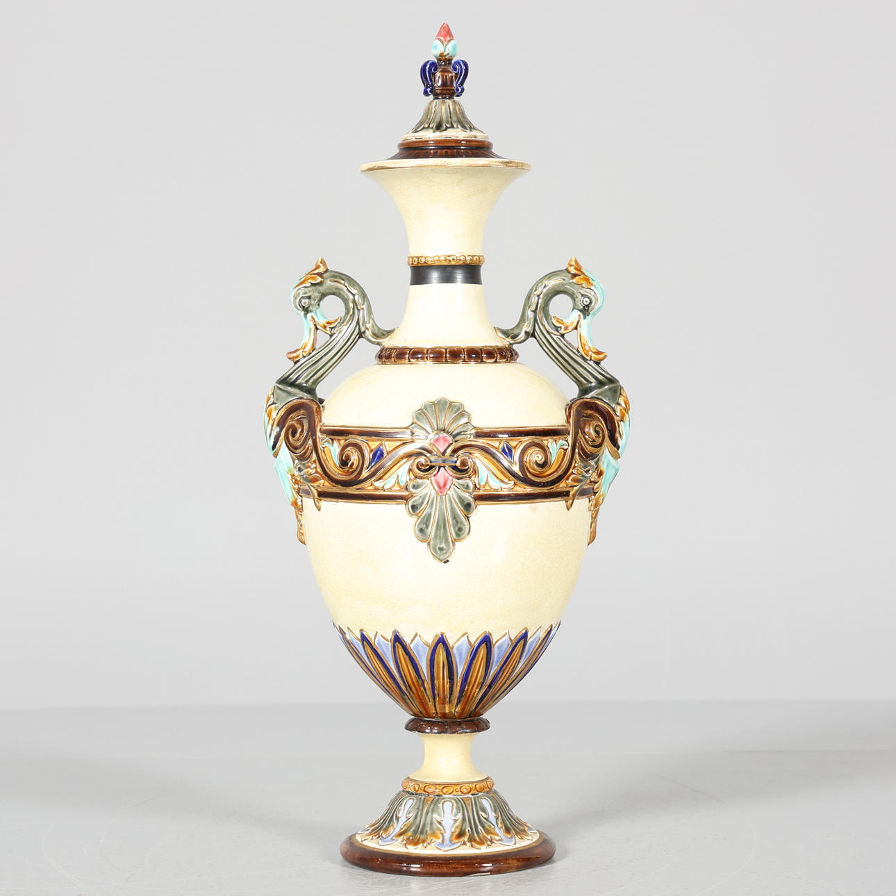 HÄNKELVAS, ceramic, majolica, Rörstrand.