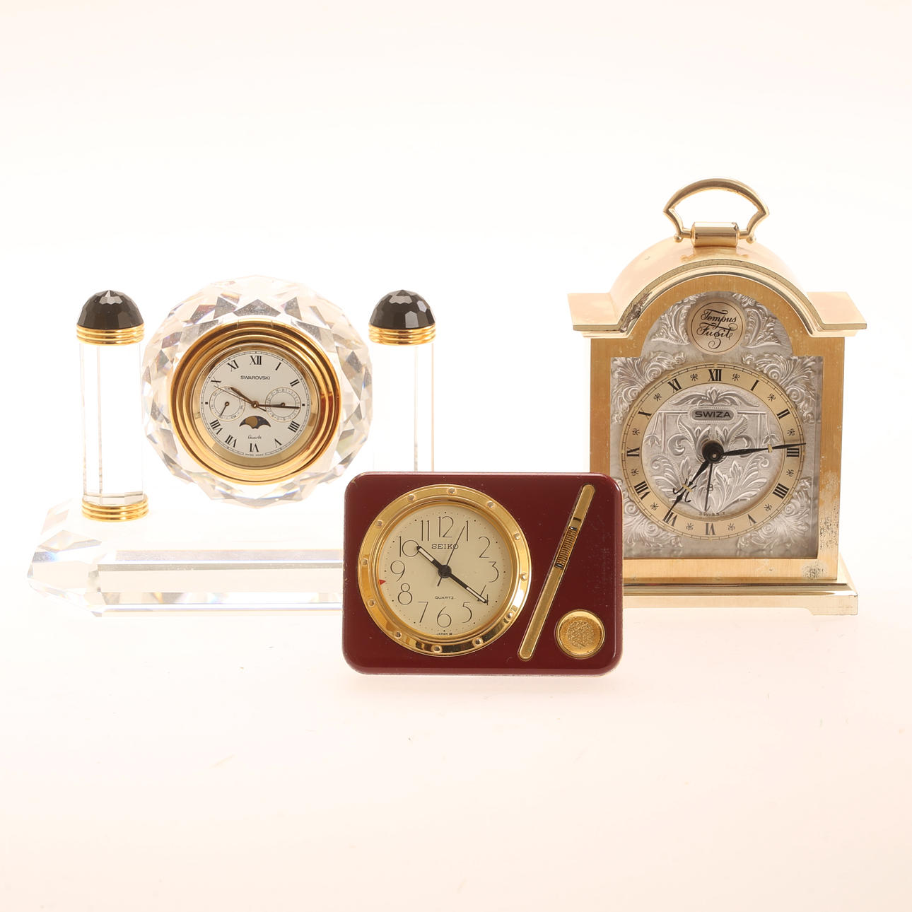 TABLE CLOCK, 2 pieces. RESEUR.