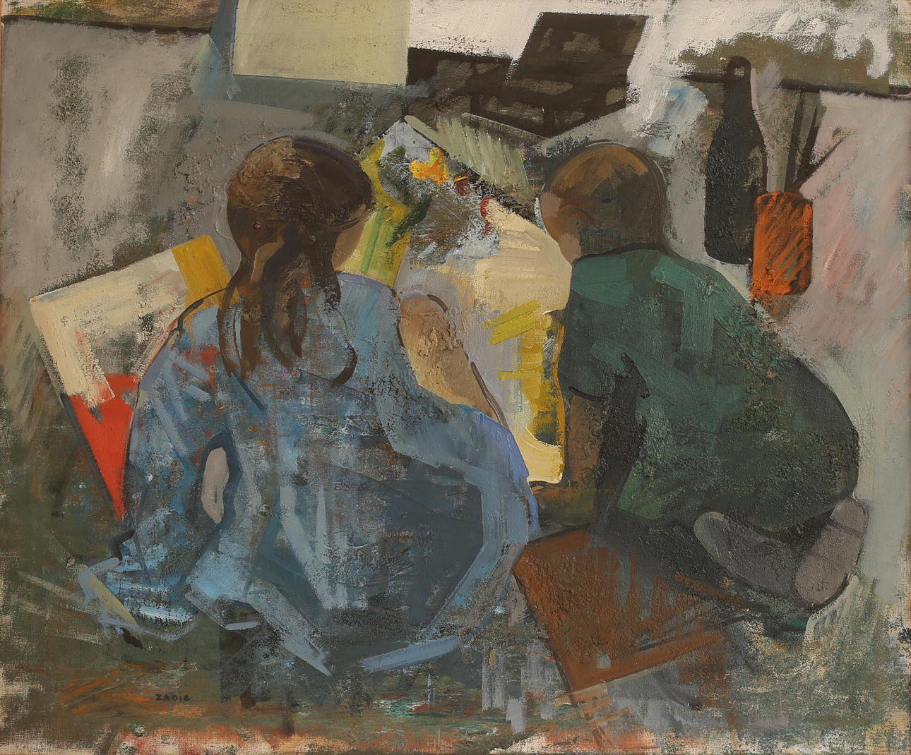 JACQUES ZADIG. Oil on canvas, signed.