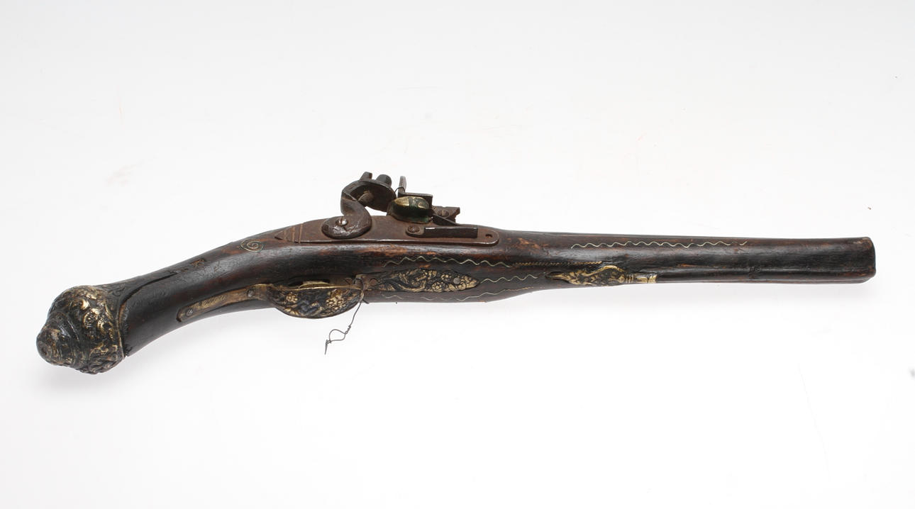 FLINTLÅS, orientalisk, replika, 1900-tal.