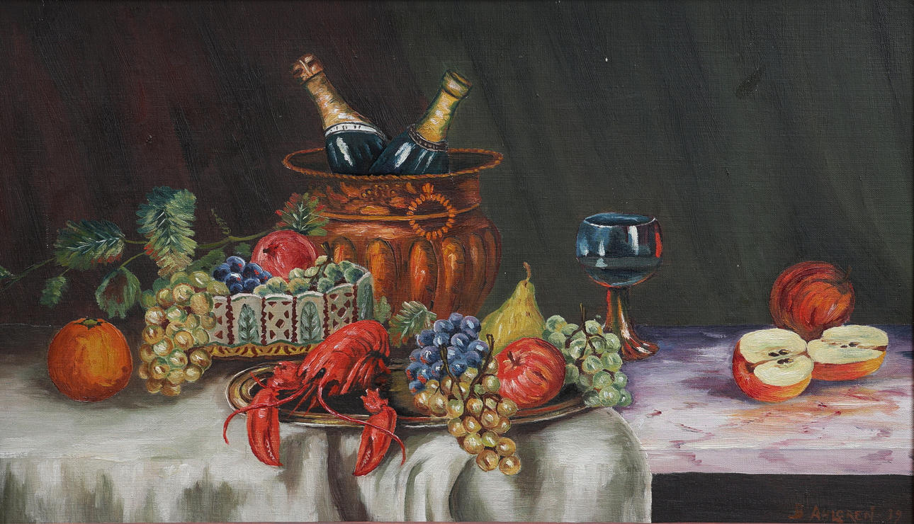OIDENTIFIERAD KONSTNÄR. Oil on panel, still life, signed, dated 79.