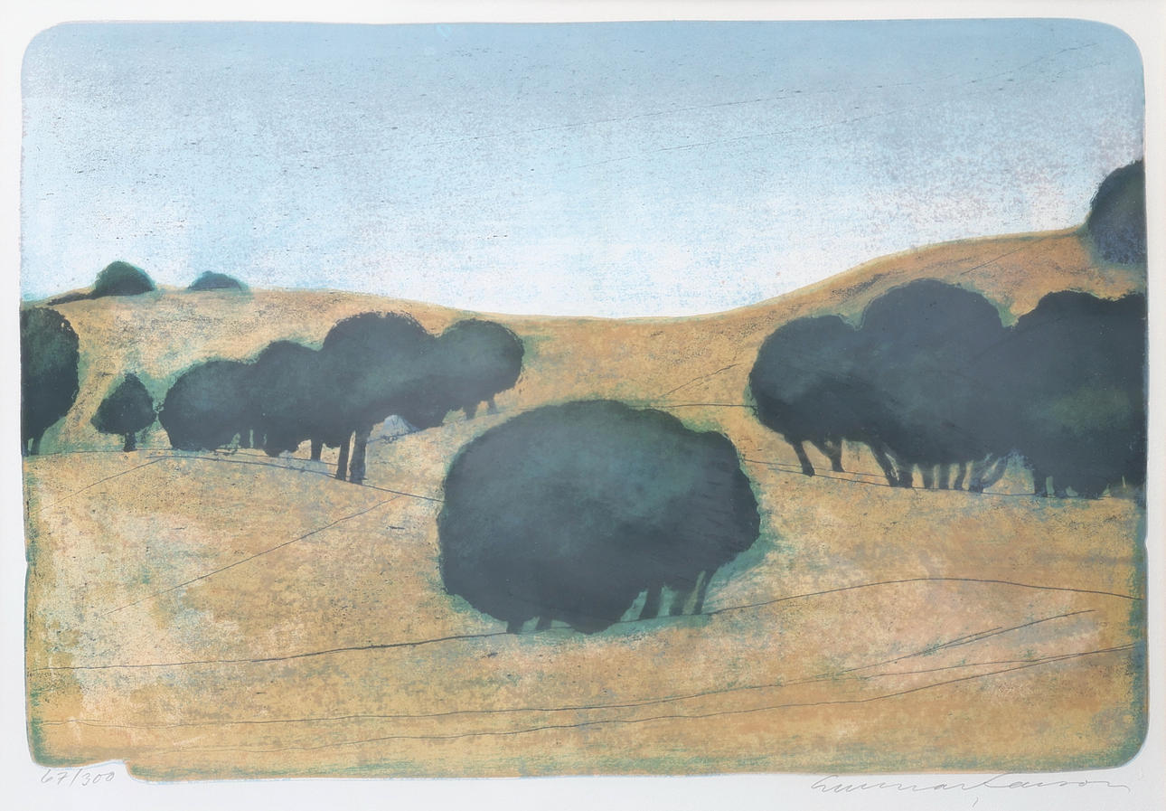 GUNNAR LARSSON. Lithograph, signed, numbered 67/300.