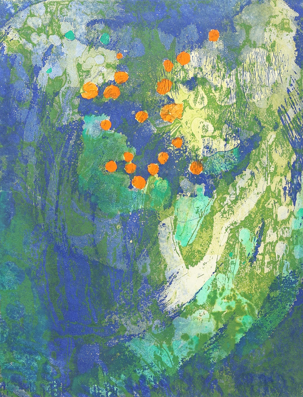 BRITA MOLIN. Lithograph, “Korallbrant”, signed, numbered, 50/210.