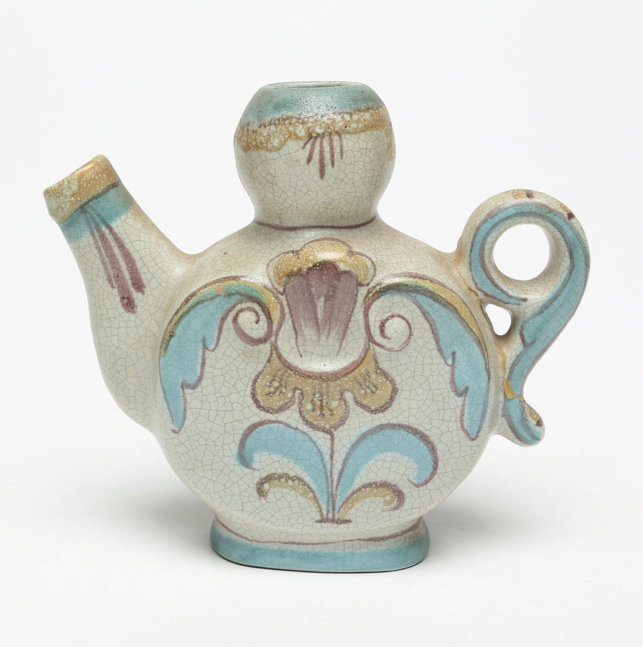 A ceramic vase, Bo-faience, signed.