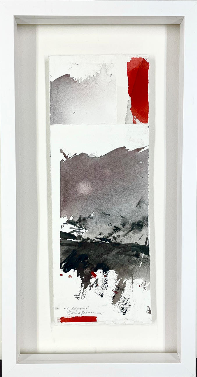 LARS A PERSSON. Watercolour on paper, “Mountain party”, Signed.