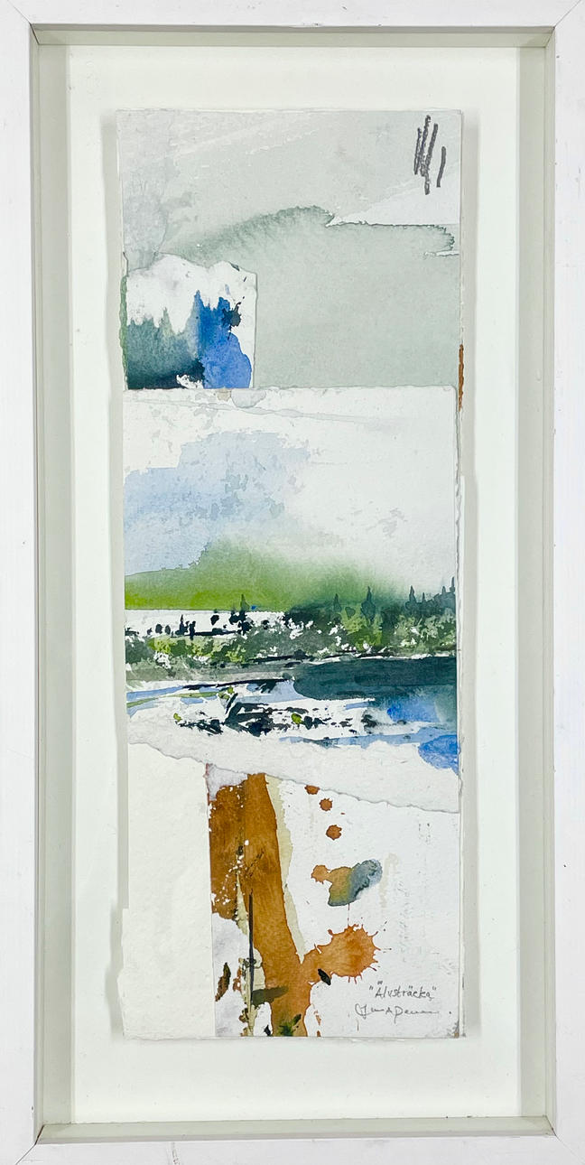 LARS A PERSSON. Watercolour on paper, “Älv”, Signed.