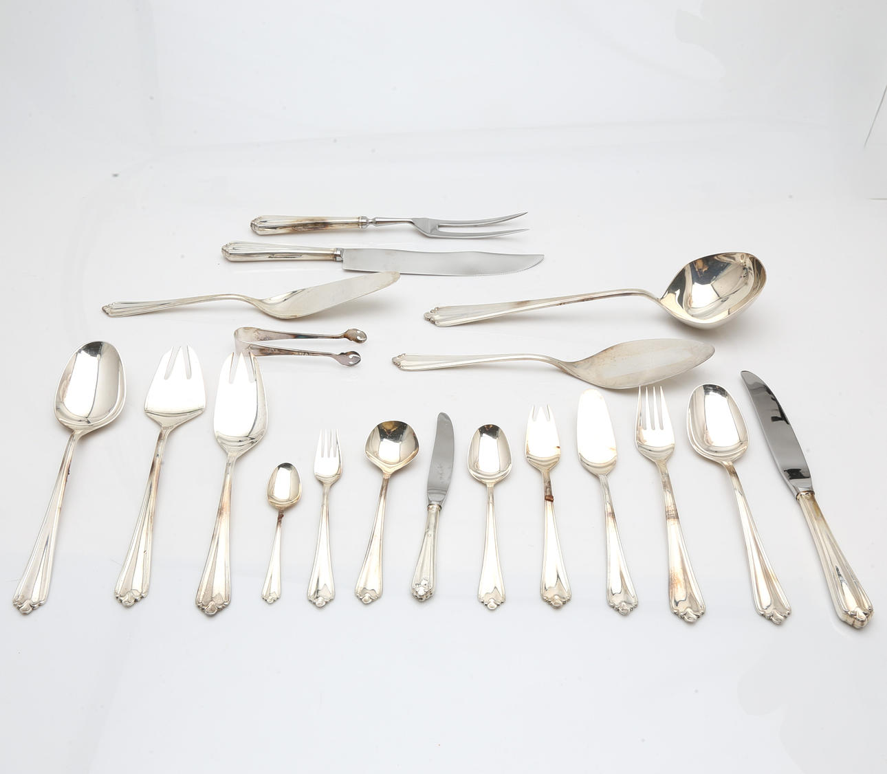 12-piece silver cutlery, circa 1960.