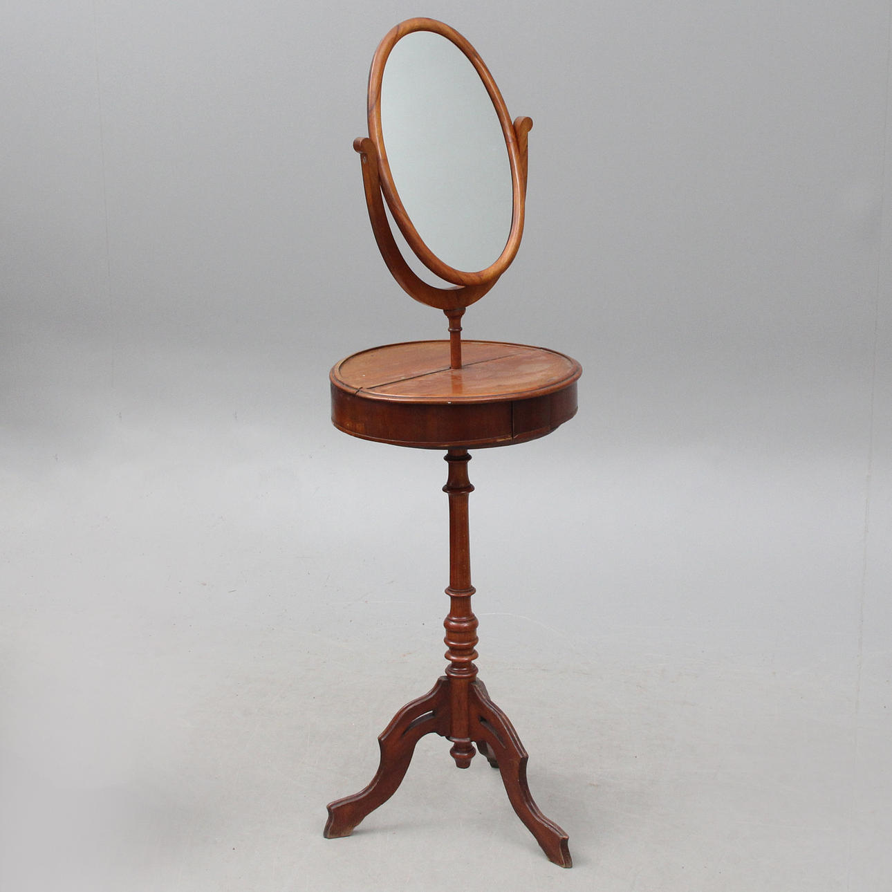 SHAVING STAND, with mirror, 19th century.