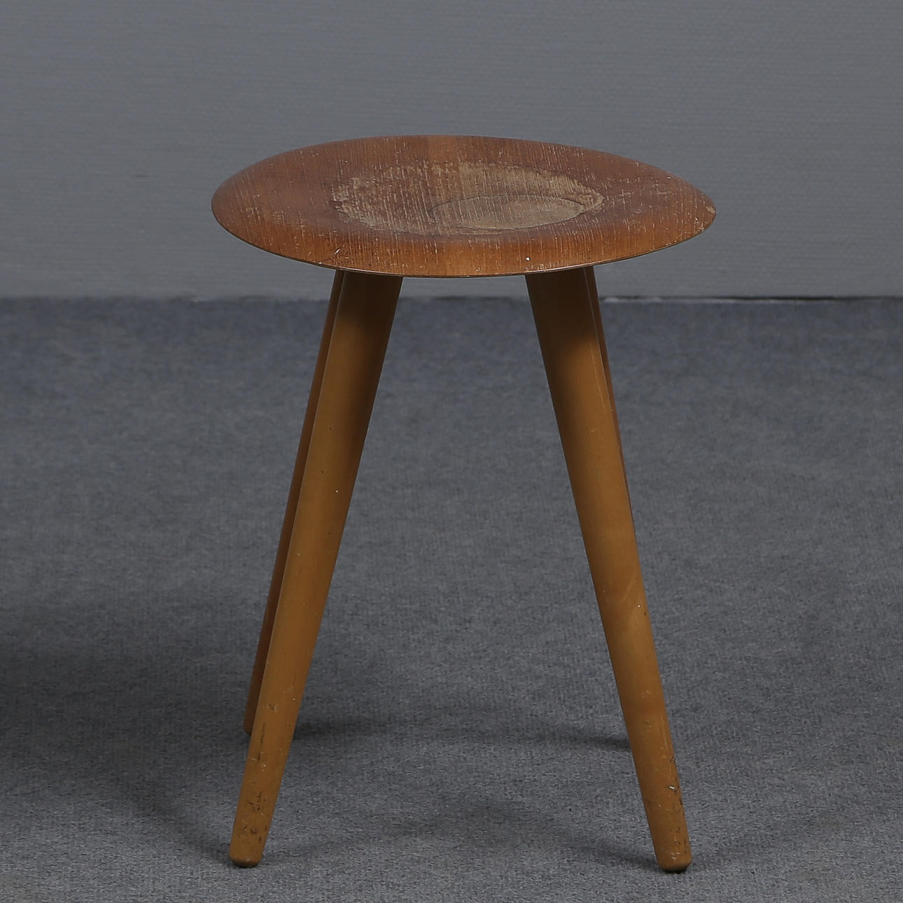 STOOL, SEAT IN TEAK, 1950S/1960S.