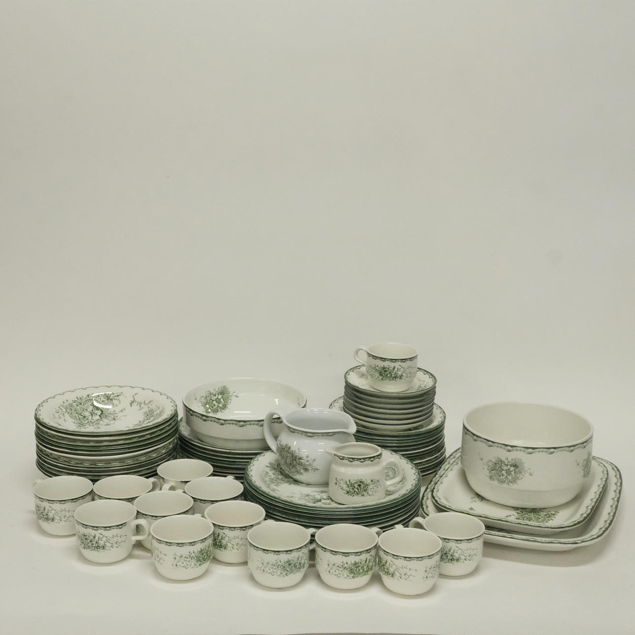 RÖRSTRAND GRÖN ANNA 69 PIECES.