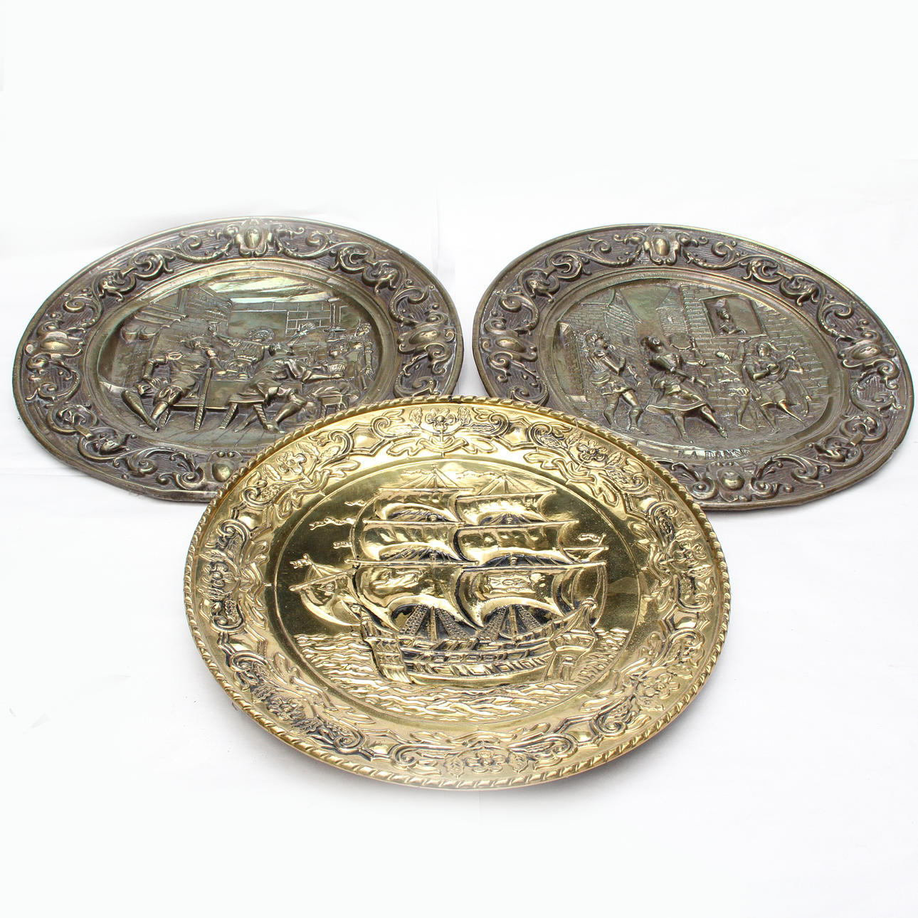 Wall plates, 3 pcs, metal.