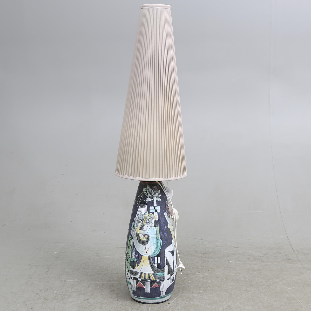 GOLVLAMPA, keramik, Marian Zawadzki, Tilgmans, signerad och daterad 1959.