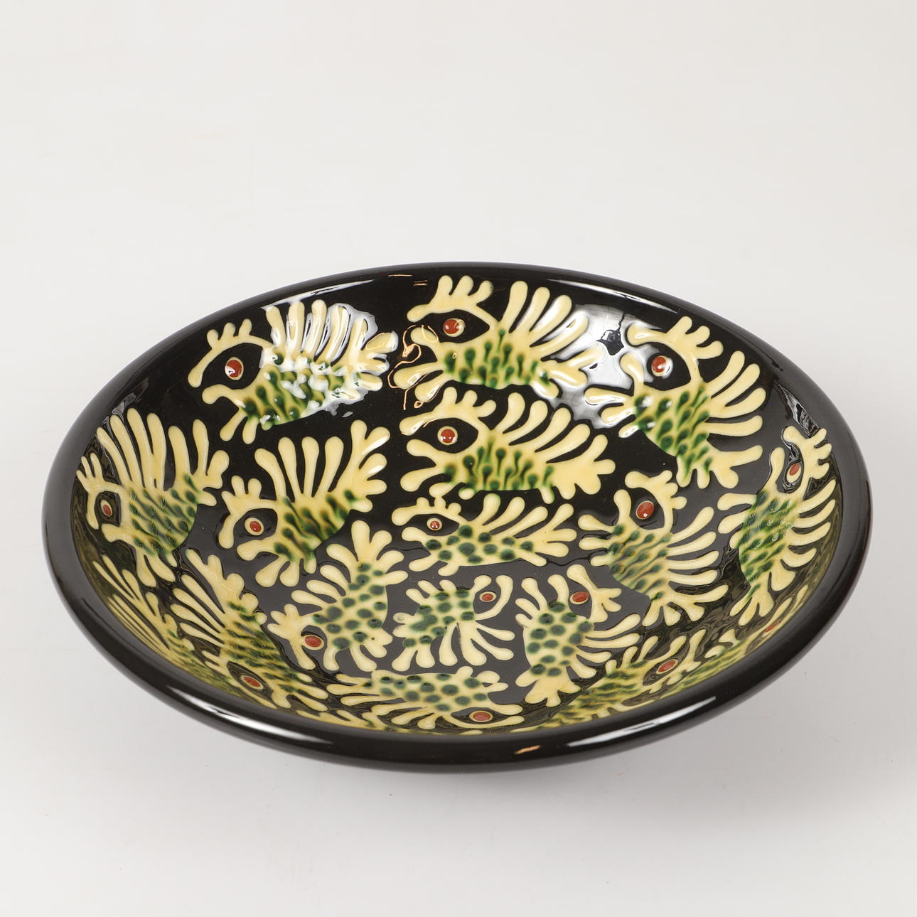 TOMAS ANAGRIUS. Bowl, glazed ceramic, Kvidinge, signed.