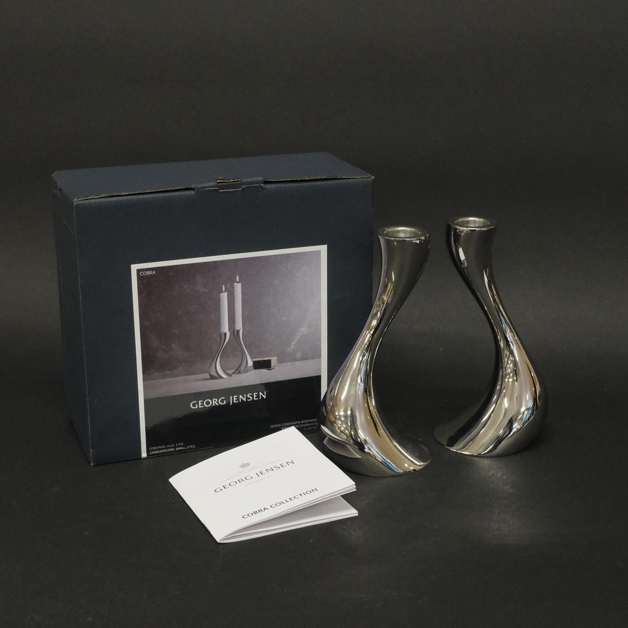 CANDLESTICKS, "COBRA", GEORG JENSEN.