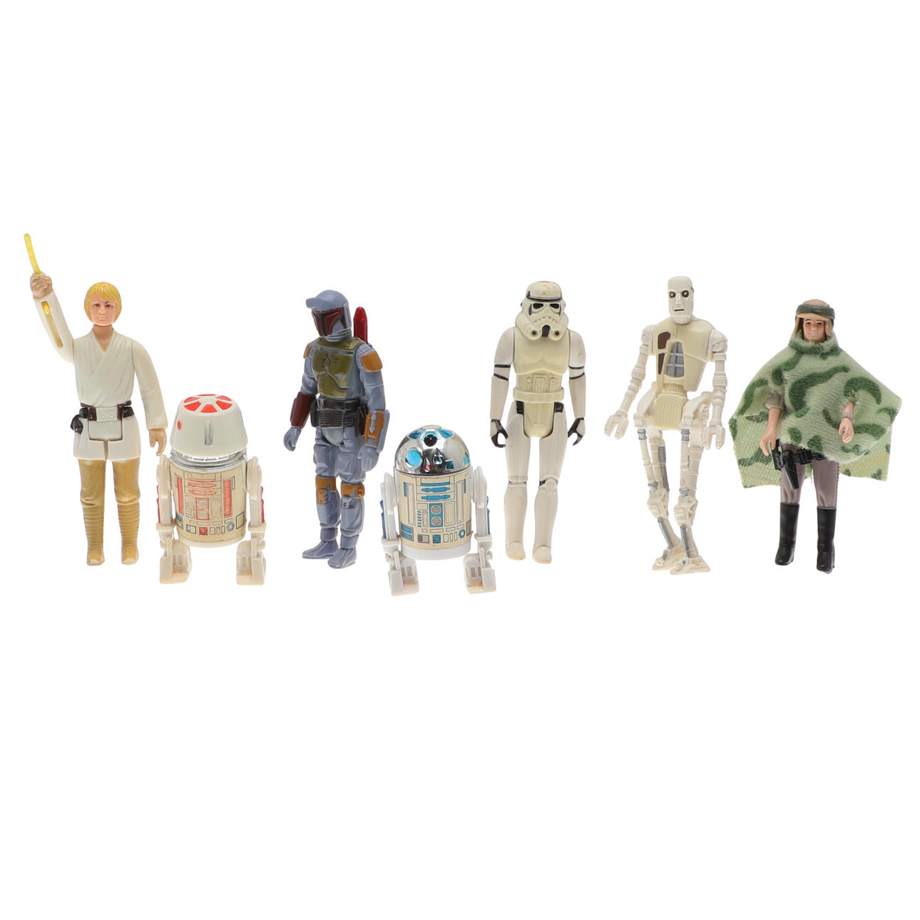 STAR WARS FIGURES INCLUDING LUKE SKYWALKER.
