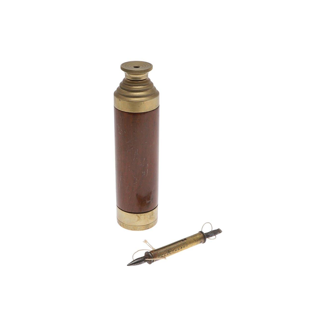 A GREAT WAR MACHINE GUN TENSION GAUGE AND A ROSS OF LONDON TELESCOPE ...
